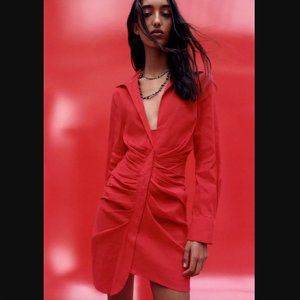 Zara Draped Linen Dress